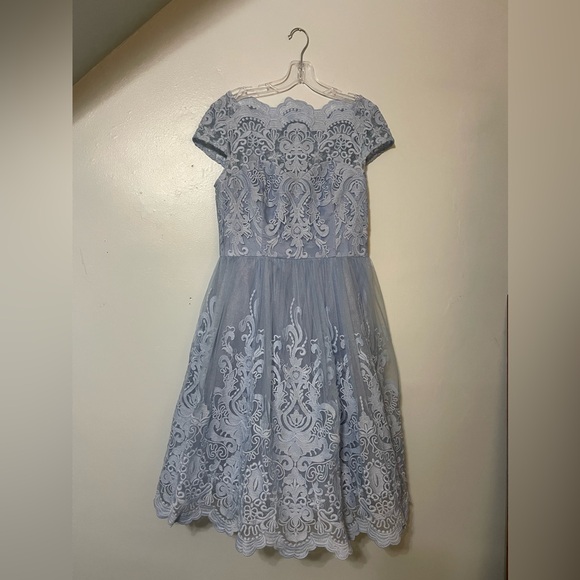 Chi Chi London Light Sparkley Blue Formal Dress - Size 12 Chi Chi London Light Sparkley Blue Formal Dress - Size 12